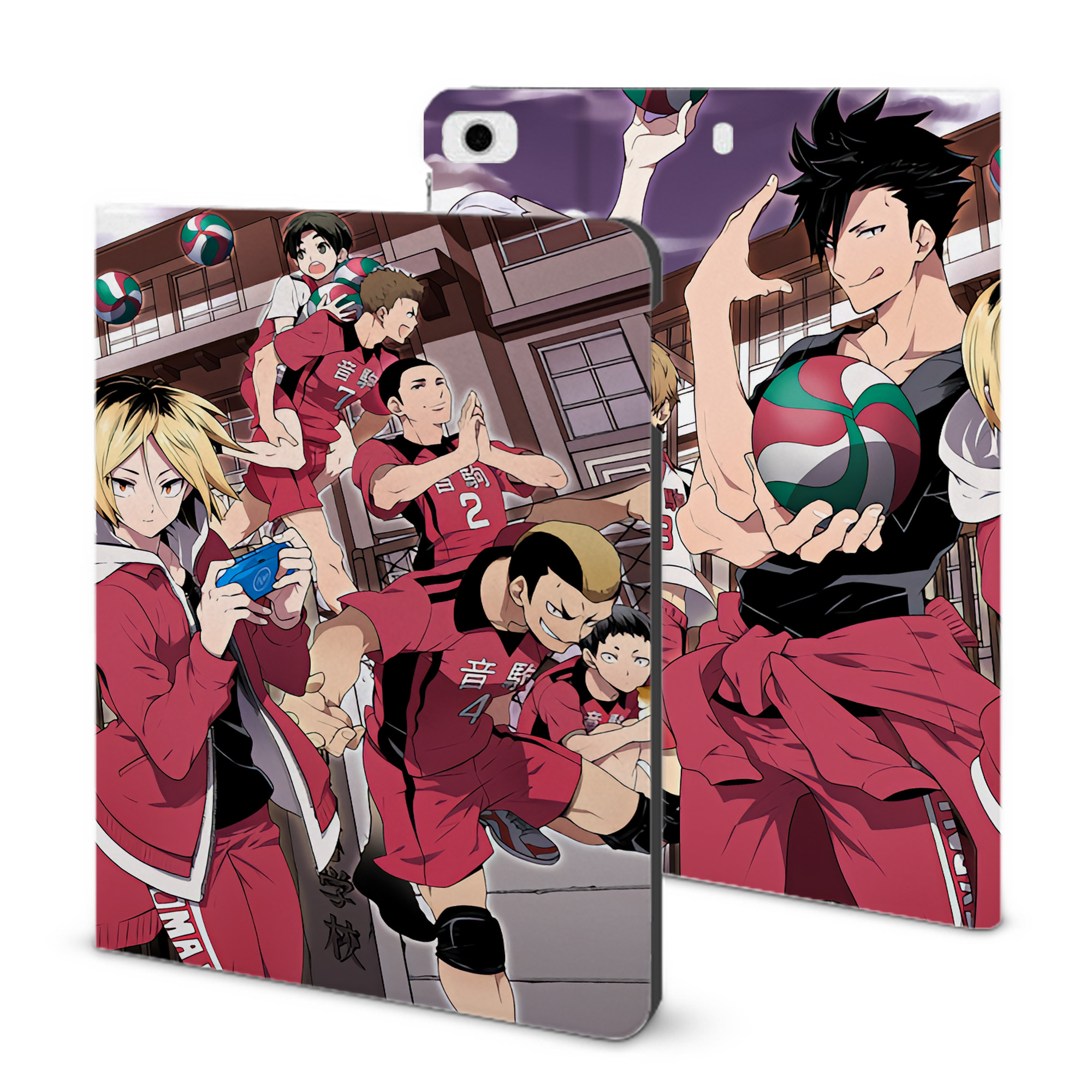 （画像用） ハイキュー!! Haikyu!! IPad ケース ブック型 PUレザー TPU 耐衝撃 軽量 薄型 ペン収納なし 全面保護 IPad 各モデル対応